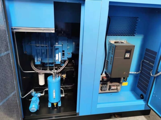 Frecuencia variable de aire del ventilador rotatorio azul del tornillo