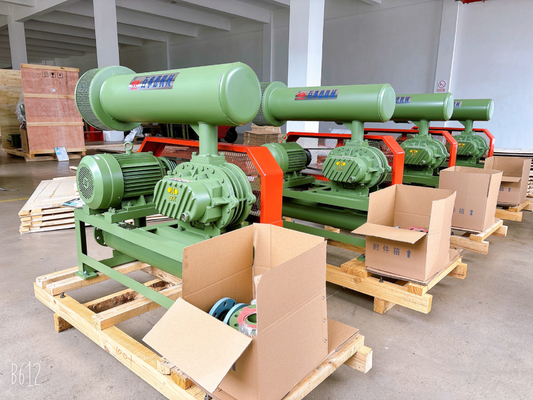 Pequeña tri alta presión del ventilador 80kpa de las raíces del lóbulo de la transportación neumática