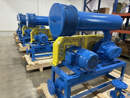 Ventilador positivo de las raíces del lóbulo de la dislocación tres para transportar en planta del cemento