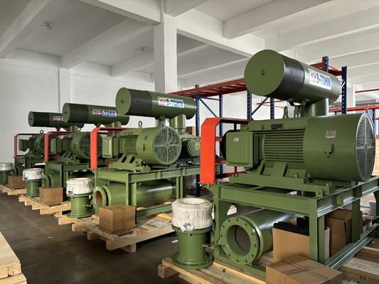 Flujo axial verde tres raíces de lóbulo soplador BK8024S 90KW para el tratamiento del agua