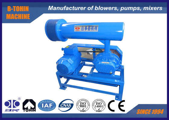 Soplador de raíces rotativo de alta presión de 10 m³/min, 10 kPa - 50 kPa, tri-lóbulo, aireador confiable para alimentación de papel de impresora
