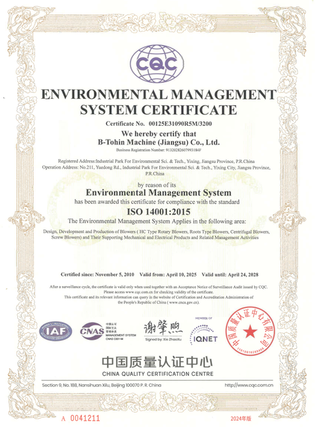 China B-Tohin Machine (Jiangsu) Co., Ltd. certificaciones