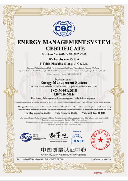 China B-Tohin Machine (Jiangsu) Co., Ltd. certificaciones